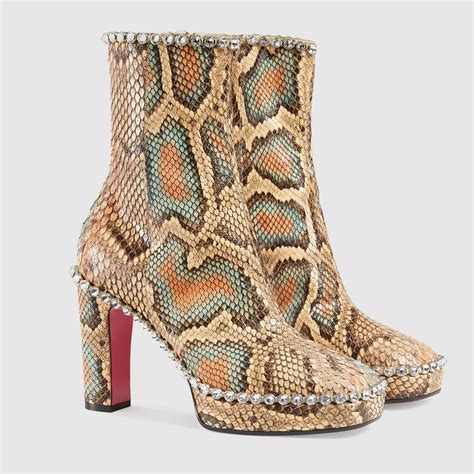 gucci blue python boots|gucci ladies boots.